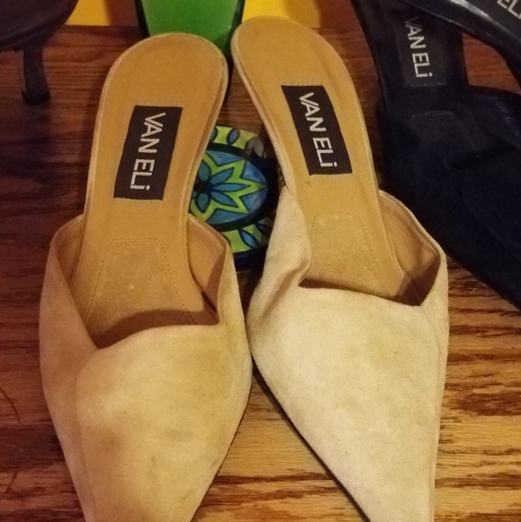 Van Eli Suede Slide Kitten Heel - Picture 3 of 8